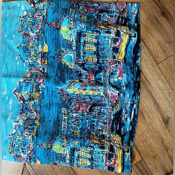 Talbots Women's Venice Italy Scene Knee Length Lined Skirt - Picture 3 of 7